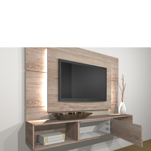 Wooden Entertainment Unit / Modern TV Stand / Functional Living Room Furniture